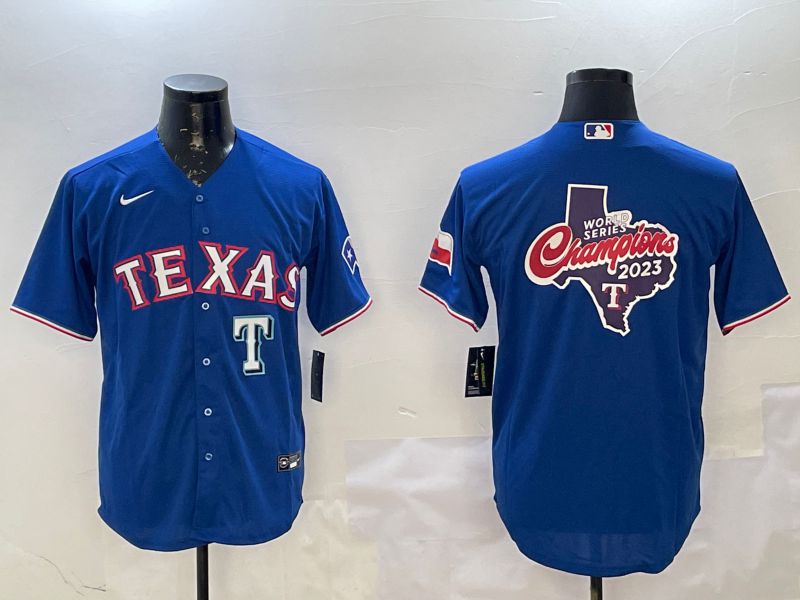 Men Texas Rangers Blank Blue Game 2025 Nike MLB Jersey style 6->texas rangers->MLB Jersey